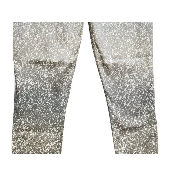 Spanx Womens Patterned Leggings Medium Gray & White Comfortable Stretch Fit - Picture 13 of 14